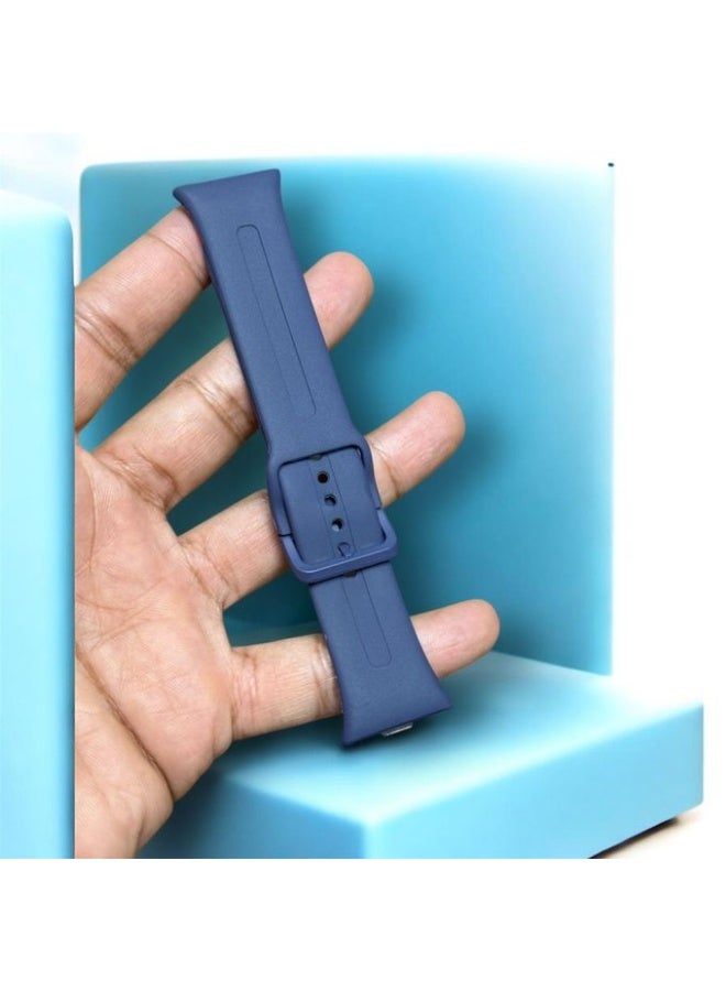 Adjustable Replacement Silicone Watch Band Strap Compatible with Xiaomi Redmi Watch 4/ 5 Mi Band 8 Pro Blue - Image 2
